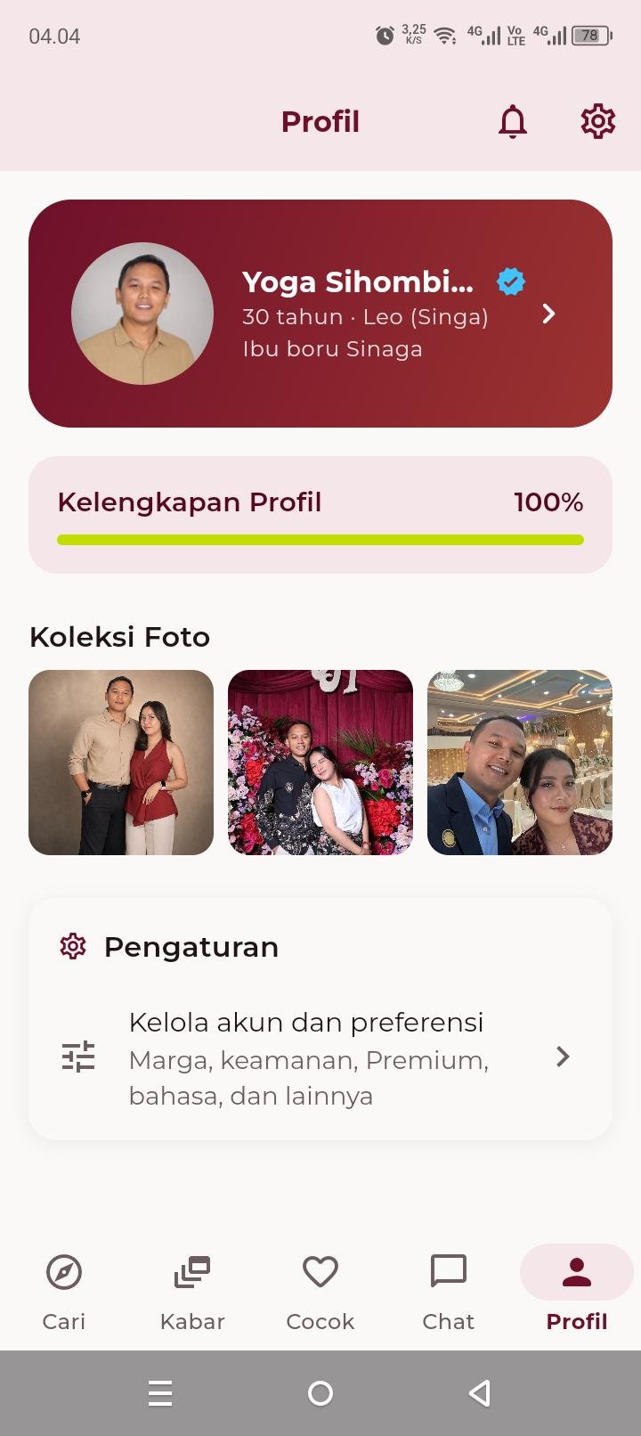 Profil dengan Identitas Batak